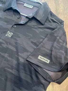 WarriorCo Black Camouflage Polo Shirt Camo Tactical RetroRifle